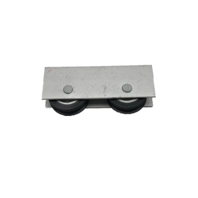Anodised Aluminium Door Wheel Track Rollers Nylon U Shape Double Pulley