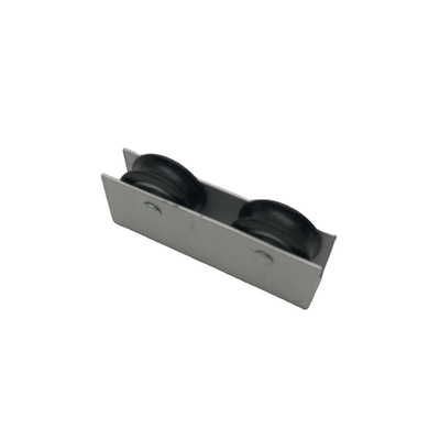 Anodised Aluminium Door Wheel Track Rollers Nylon U Shape Double Pulley