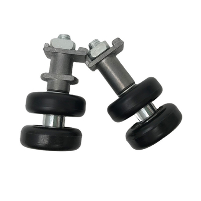 Nylon Round Shape Double Pulley Wheel Aluminium Bracket Sliding Glass Balcony Wheel