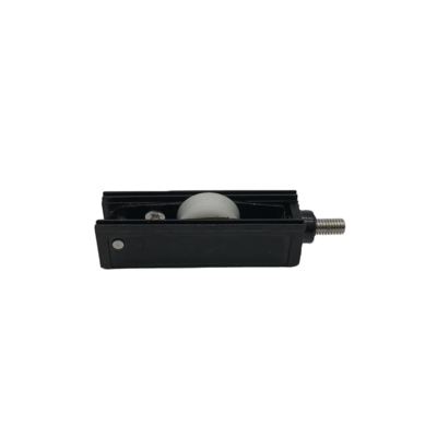 Black Zamak Sliding Window Roller Parts Nylon Single V Groove Wheel Assembly