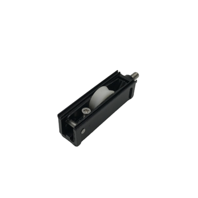 Black Zamak Sliding Window Roller Parts Nylon Single V Groove Wheel Assembly