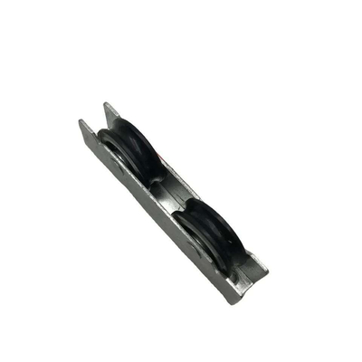 40kg Load Pocket Cabinet Sliding Door Runners Wheels Zinc Plated Iron
