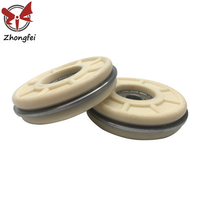 White PP Chrome steel Sliding Door Roller Bearing Pulley 86mm