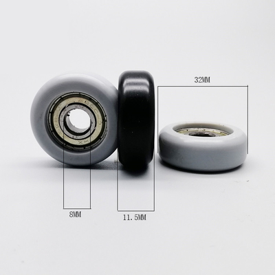 32mm Black Rolling Sliding Glass Door Ball Bearings For Balcony ODM