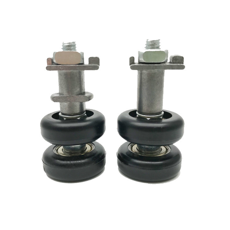 Nylon Round Shape Double Pulley Wheel Aluminium Bracket Sliding Glass Balcony Wheel