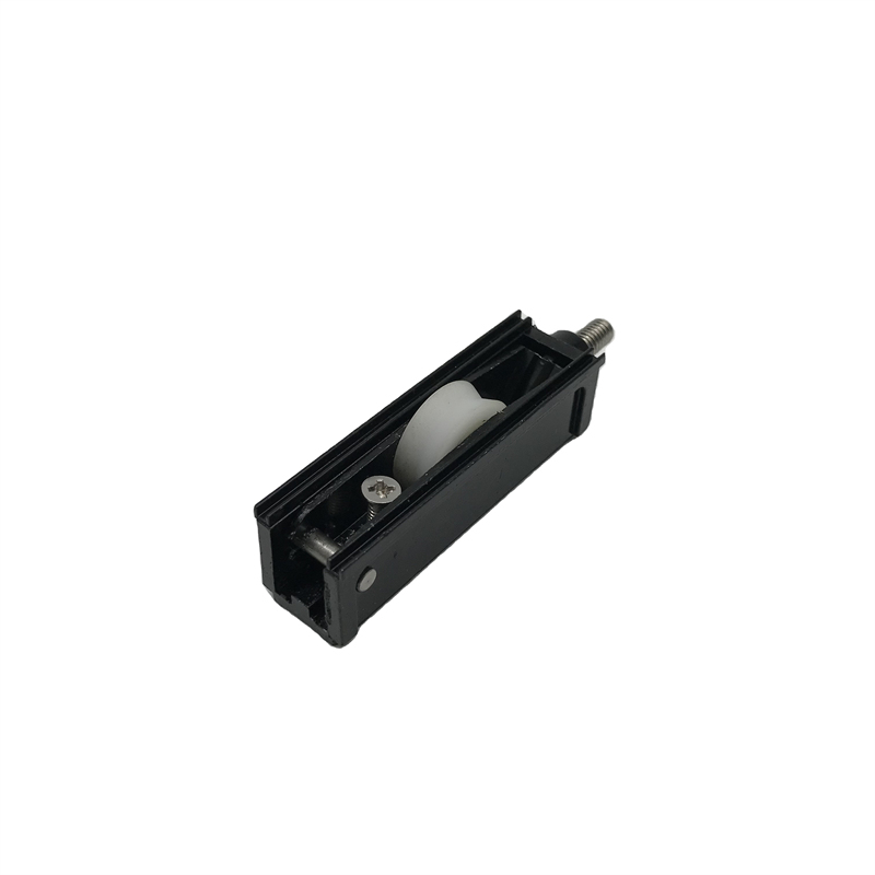 Black Zamak Sliding Window Roller Parts Nylon Single V Groove Wheel Assembly