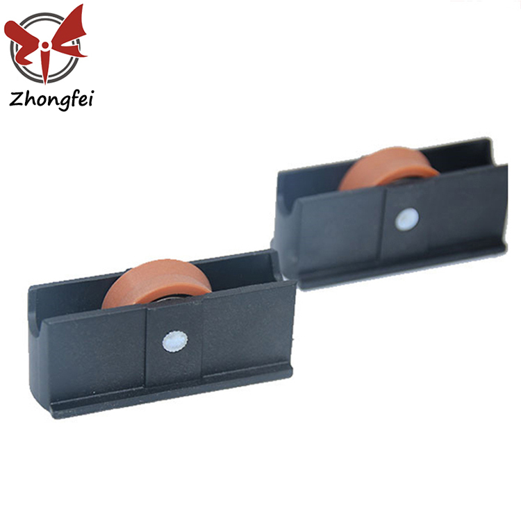 Plastic Roller Pintu Sliding Screen Door Bottom Rollers With 626 Carbon Steel Bearing