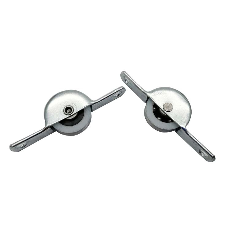 Corrosion Resistant bottom Steel Sliding Door Wheels Nylon Pulley For Closet