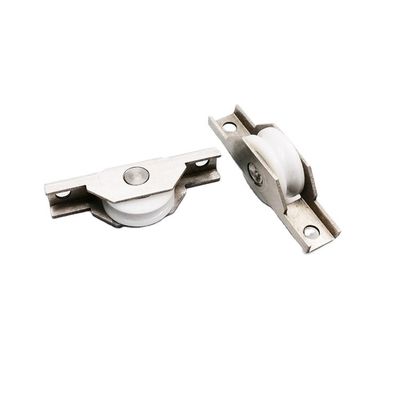 Harga bagus 201 304 Stainless Steel Bracket Sliding Door Rollers U Shape Nylon Pulley Wheel Stainless Steel Door Rollers on line