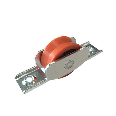 ราคาดี อลูมิเนียมสไลด์โรลเลอร์ สแตนเลส Bracket ส้มเดียว UVH Groove ไนลอน pulley สําหรับสไลด์ประตูหน้าต่างเครื่องจักร ออนไลน์